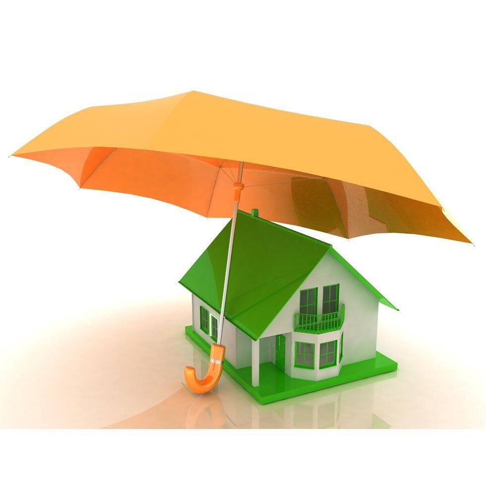Страхование движимого имущества. Страховка имущества. Дом с зонтом. Страхование недвижимости. Дом под зонтиком.